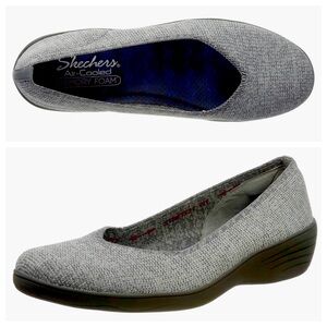 Skechers Kiss Canoodle Women's Gray Slip-On Skimmer
